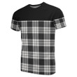 Tartan Horizontal T-Shirt - Macfarlane Black & White Ancient