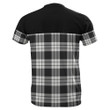 Tartan Horizontal T-Shirt - Macfarlane Black & White Ancient - BN