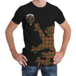 Pollock Modern Tartan Clan Crest Lion & Thistle T-Shirt K6