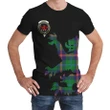 Young Modern Tartan Clan Crest Lion & Thistle T-Shirt K6