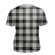 MacFarlane Black & White Ancient Tartan All Over Print T-Shirt K7