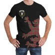 Lindsay Weathered Tartan Clan Crest Lion & Thistle T-Shirt K6