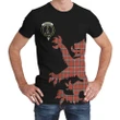 Robertson Weathered Tartan Clan Crest Lion & Thistle T-Shirt K6