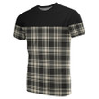 Tartan Horizontal T-Shirt - Menzies Black & White Ancient