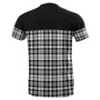 Tartan Horizontal T-Shirt - Scott Black & White Modern - BN