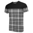 Tartan Horizontal T-Shirt - Scott Black & White Modern