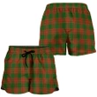 Menzies Green Modern Crest Tartan Shorts For Women K7