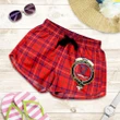 Rose Modern crest Tartan Shorts For Women