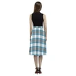 Stewart Muted Blue Tartan Aoede Crepe Skirt | Exclusive Over 500 Tartan
