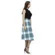 Stewart Muted Blue Tartan Aoede Crepe Skirt | Exclusive Over 500 Tartan
