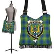Johnston Ancient Tartan Clan Badge Boho Handbag | scottishclans.co