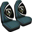 Hunter Ancient Tartan Clan Crest Car Seat Cover - Circle Style HJ4