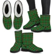 Wallace Hunting - Green Tartan Faux Fur Boots Shoes Footwear