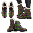 Macdonald Of Clanranald Tartan Faux Fur Leather Boots