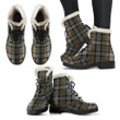 Graham Of Menteith Weathered Tartan Faux Fur Leather Boots