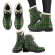Gray Hunting Tartan Faux Fur Leather Boots