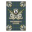 Garden Flag MacDonnell of Glengarry Ancient Clan Crest Golf Courage  Gold Thistle
