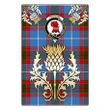 Garden Flag Pentland Clan Crest Gold Thistle
