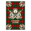 Garden Flag Stewart Atholl Modern Clan Crest Golf Courage  Gold Thistle