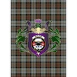 MacLeod of Harris Weathered Clan Garden Flag Royal Thistle Of Clan Badge