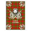 Garden Flag Leask Clan Crest Golf Courage  Gold Thistle