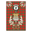 Garden Flag MacLaine of Loch Buie Clan Crest Gold Thistle