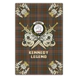 Garden Flag Kennedy Weathered Clan Crest Golf Courage  Gold Thistle