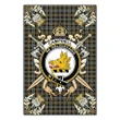 Garden Flag Campbell Argyll Weathered Clan Crest Sword Gold Thistle