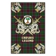 Garden Flag Crosbie Clan Crest Golf Courage  Gold Thistle