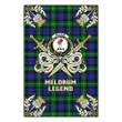 Garden Flag Meldrum Clan Crest Golf Courage  Gold Thistle