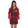 Hoodie Dress - Gow (of Skeoch) Crest Tartan Hooded Dress Sleeve Color