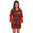 Hoodie Dress - MacNicol (of Scorrybreac) Crest Tartan Hooded Dress Sleeve Color