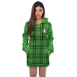 Hoodie Dress - Clephane (or Clephan) Crest Tartan Hooded Dress Sleeve Color