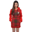 Hoodie Dress - MacDowall (of Garthland) Crest Tartan Hooded Dress Sleeve Color