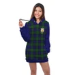 Hoodie Dress - Campbell Crest Tartan Hooded Dress Sleeve Color