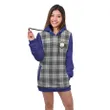 Hoodie Dress - Glendinning Crest Tartan Hooded Dress Sleeve Color