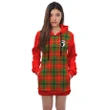 Hoodie Dress - Turnbull Crest Tartan Hooded Dress Sleeve Color