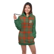 Hoodie Dress - MacGregor Crest Tartan Hooded Dress Sleeve Color