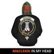 MacLean of Duart Modern In My Head Hoodie Tartan Scotland K9