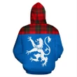 Tartan All Over Hoodie - Lion Wallace Weathered - BN