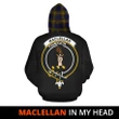 MacLellan Modern In My Head Hoodie Tartan Scotland K9