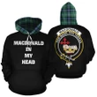 MacDonald of the Isles Hunting Ancient In My Head Hoodie Tartan Scotland K9