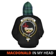 MacDonald of the Isles Hunting Ancient In My Head Hoodie Tartan Scotland K9
