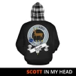 Scott Black White Modern In My Head Hoodie Tartan Scotland K9