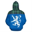 Tartan All Over Hoodie - Lion MacDonald of the Isles Hunting Ancient - BN