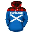 Tartan All Over Hoodie - Lion Wallace Hunting - Red - BN