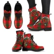 MacAulay Modern Tartan Clan Badge Leather Boots A9