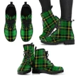 Wallace Hunting - Green Tartan Leather Boots A9