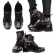 MacPherson Hunting Modern Tartan Leather Boots Lion And Thistle