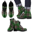 Gray Hunting Tartan Leather Boots Footwear Shoes